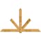Ekena Millwork Kennewick Rough Sawn Timber Gable Bracket, Western Red Cedar, 96"W x 56"H x 6"D x 6"F, 14/12 Pitch GBW096X56X0606KEN00RWR - alternate 1